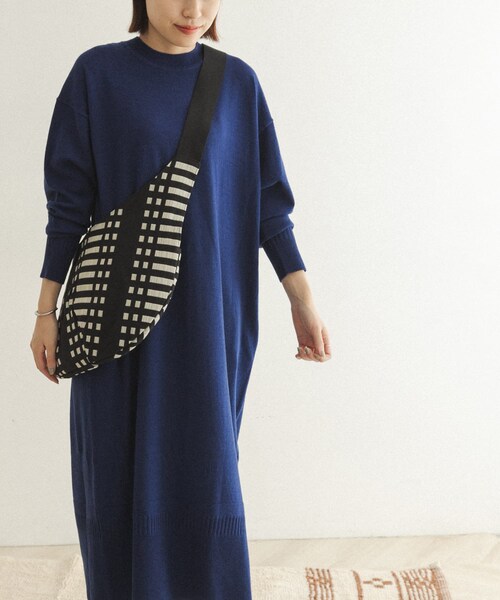 FORK&SPOON（フォークアンドスプーン）の「FORK&SPOON ウーステッドヤーンニットワンピース（その他・レディース・BLUE/BLACK・one）」の15枚目の写真