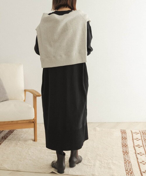 FORK&SPOON（フォークアンドスプーン）の「FORK&SPOON ウーステッドヤーンニットワンピース（その他・レディース・BLUE/BLACK・one）」の7枚目の写真