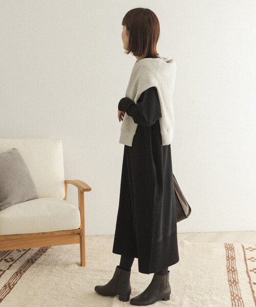 FORK&SPOON（フォークアンドスプーン）の「FORK&SPOON ウーステッドヤーンニットワンピース（その他・レディース・BLUE/BLACK・one）」の8枚目の写真