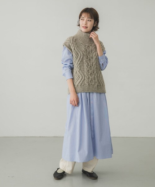 かぐれ(カグレ)の「ペルーローゲージフレンチニット(その他・レディース・IVORY/GRAY・FREE)」の13枚目の写真