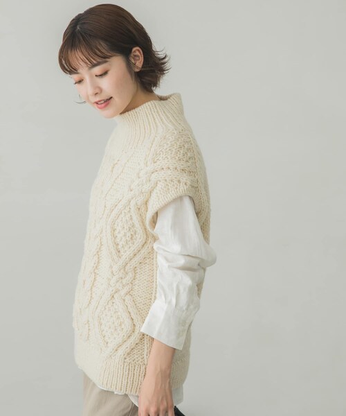 かぐれ(カグレ)の「ペルーローゲージフレンチニット(その他・レディース・IVORY/GRAY・FREE)」の17枚目の写真