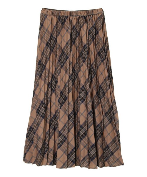 AMERICAN HOLIC（アメリカンホリック）の「チェックプリーツスカート（スカート・チェックネイビー/チェックベージュ・M/L）」の3枚目の写真