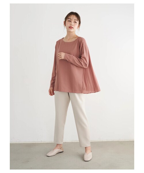 earth music&ecology（アースミュージックアンドエコロジー）の「スッキリリラックステーパードパンツ（パンツ・ブラック/ピンク/グリーン/エクリュ・M/L）」の17枚目の写真