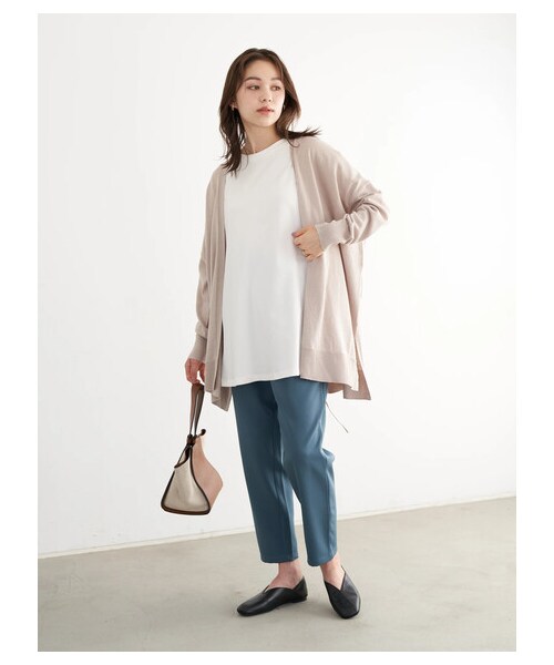 earth music&ecology（アースミュージックアンドエコロジー）の「スッキリリラックステーパードパンツ（パンツ・ブラック/ピンク/グリーン/エクリュ・M/L）」の7枚目の写真