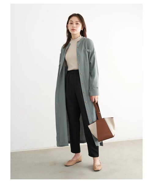 earth music&ecology（アースミュージックアンドエコロジー）の「スッキリリラックステーパードパンツ（パンツ・ブラック/ピンク/グリーン/エクリュ・M/L）」の12枚目の写真