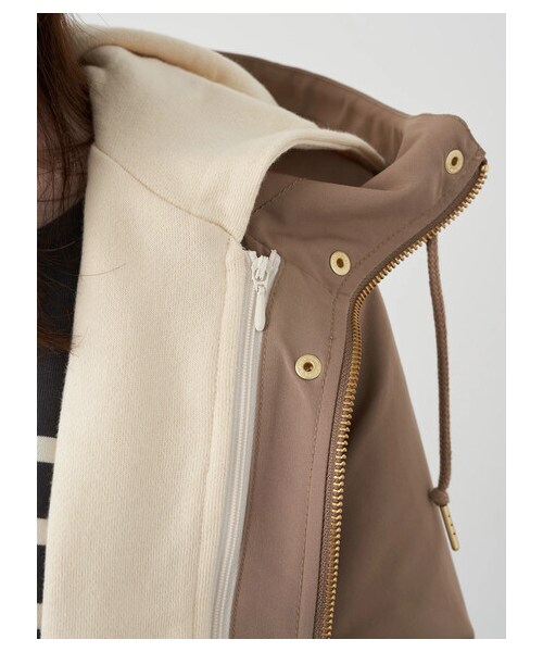 earth music&ecology（アースミュージックアンドエコロジー）の「≪USED≫3wayマウンテンパーカー(スウェット)（ジャケット/アウター・ブラック/ベージュ・M/L）」の5枚目の写真