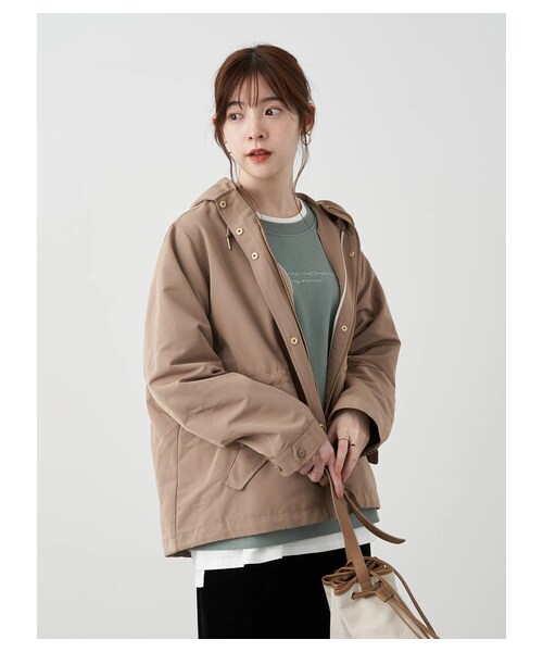 earth music&ecology（アースミュージックアンドエコロジー）の「≪USED≫3wayマウンテンパーカー(スウェット)（ジャケット/アウター・ブラック/ベージュ・M/L）」の10枚目の写真