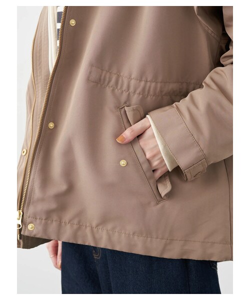 earth music&ecology（アースミュージックアンドエコロジー）の「≪USED≫3wayマウンテンパーカー(スウェット)（ジャケット/アウター・ブラック/ベージュ・M/L）」の6枚目の写真