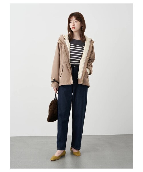 earth music&ecology（アースミュージックアンドエコロジー）の「≪USED≫3wayマウンテンパーカー(スウェット)（ジャケット/アウター・ブラック/ベージュ・M/L）」の13枚目の写真