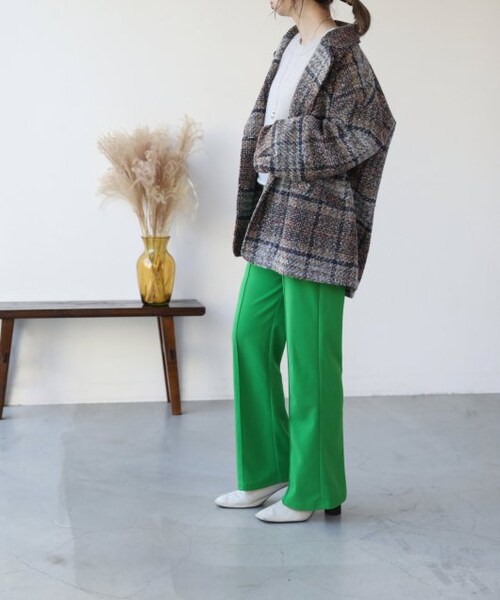 frames RAY CASSIN（フレームスレイカズン）の「【WEB限定】チェックオーバーサイズジャケット（ジャケット/アウター・レディース・ネイビー/ベージュ・FREE）」の5枚目の写真