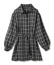 GRL | ベルト付きチェック柄シャツワンピース(シャツワンピース)