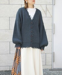 Sheson | ボリュームスリーブダメージニットカーディガン(カーディガン/ボレロ)