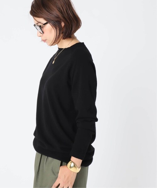 ドゥーズィエムクラス ウール100% CAPRIクルーネックプルオーバー 黒 CAPRI クルーネック プルオーバー（ニット/セーター）｜capri（カプリ