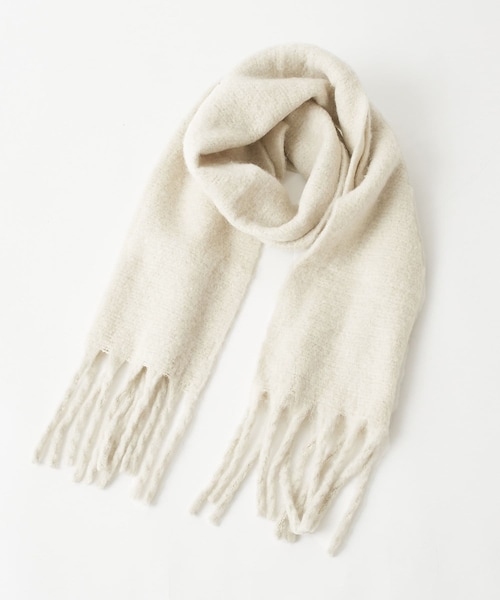 one after another NICE CLAUP(ワンアフターアナザーナイスクラップ)の「フリンジマフラー(ストール/ショール・レディース・アイボリー/イエロー/グレー/パープル/モカ・0)」の2枚目の写真