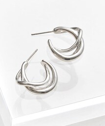 3coins | メタルクロスフープピアス(ピアス（両耳用）)