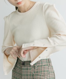 Kastane | パワショルサーマル釦Tee(Tシャツ/カットソー)