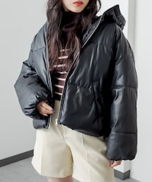 RASVOA | エコレザーフェイクダウンジャケット(ダウンジャケット/コート)