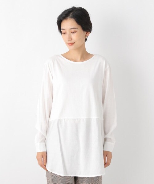 LEPSIM（レプシィム）の「シャツレイヤードインナー（トップス・オフホワイト・M/L）」の4枚目の写真