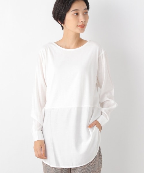 LEPSIM（レプシィム）の「シャツレイヤードインナー（トップス・オフホワイト・M/L）」の2枚目の写真