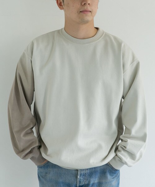 AURALEE(オーラリー)の「AURALEE GRADATION DYED SWEAT PULLOVER(その他・メンズ・KHAKI/LIGHT BLUE・3/4/5)」の1枚目の写真