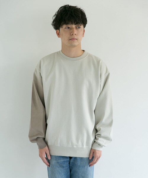 AURALEE(オーラリー)の「AURALEE GRADATION DYED SWEAT PULLOVER(その他・メンズ・KHAKI/LIGHT BLUE・3/4/5)」の8枚目の写真