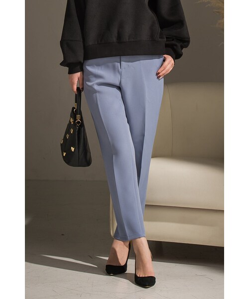 VICKY（ビッキー）の「【＋6%POINT UP】ダブルクロスプレスパンツ（パンツ・レディース・レッド/ホワイト/ブラック/ブルー/イエロー/キャメル・S/M）」の4枚目の写真