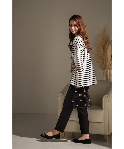 VICKY（ビッキー）の「【＋6%POINT UP】ダブルクロスプレスパンツ（パンツ・レディース・レッド/ホワイト/ブラック/ブルー/イエロー/キャメル・S/M）」の21枚目の写真