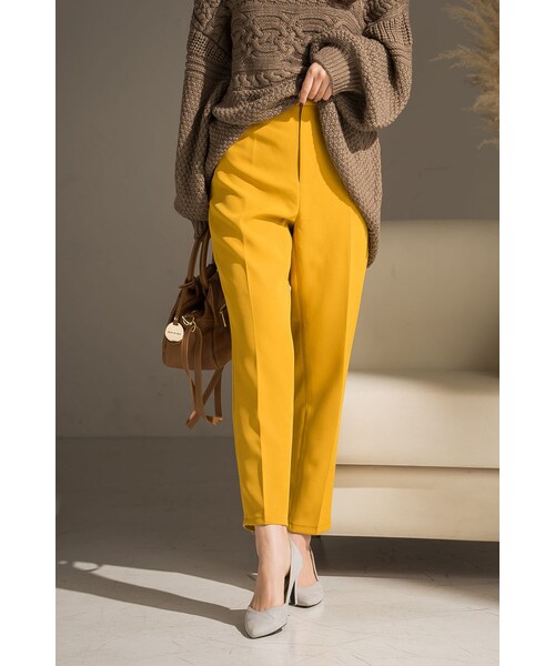 VICKY（ビッキー）の「【＋6%POINT UP】ダブルクロスプレスパンツ（パンツ・レディース・レッド/ホワイト/ブラック/ブルー/イエロー/キャメル・S/M）」の5枚目の写真