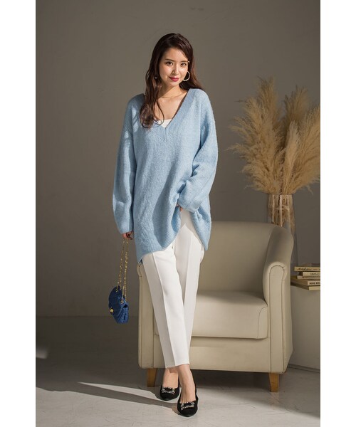 VICKY（ビッキー）の「【＋6%POINT UP】ダブルクロスプレスパンツ（パンツ・レディース・レッド/ホワイト/ブラック/ブルー/イエロー/キャメル・S/M）」の11枚目の写真