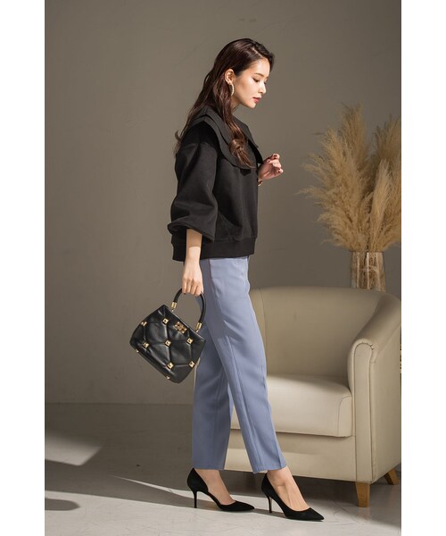 VICKY（ビッキー）の「【＋6%POINT UP】ダブルクロスプレスパンツ（パンツ・レディース・レッド/ホワイト/ブラック/ブルー/イエロー/キャメル・S/M）」の20枚目の写真