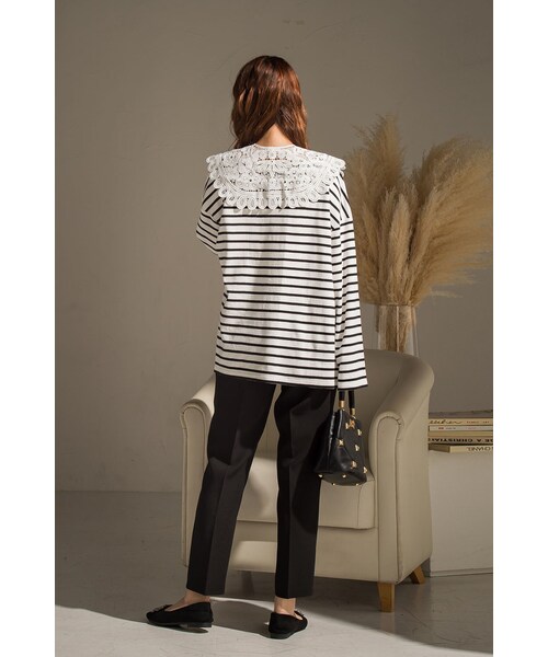 VICKY（ビッキー）の「【＋6%POINT UP】ダブルクロスプレスパンツ（パンツ・レディース・レッド/ホワイト/ブラック/ブルー/イエロー/キャメル・S/M）」の16枚目の写真