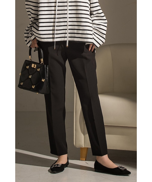 VICKY（ビッキー）の「【＋6%POINT UP】ダブルクロスプレスパンツ（パンツ・レディース・レッド/ホワイト/ブラック/ブルー/イエロー/キャメル・S/M）」の3枚目の写真