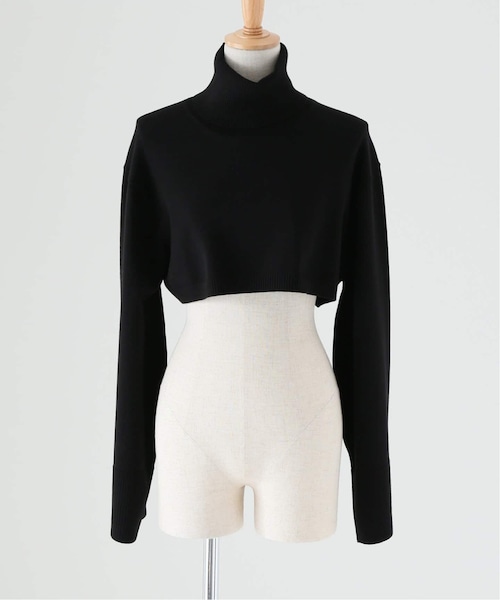 HARDY NOIR(アルディーノアール)の「ショートレングスタートルプルオーバー(トップス・ブラック/(001)/フリー/在庫あり)」の4枚目の写真