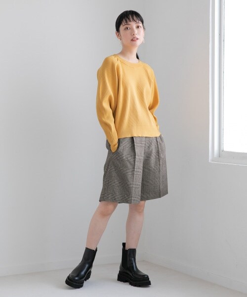 LOWRYS FARM（ローリーズファーム）の「ウールＭＩＸショートパンツ（パンツ・グレー/ベージュ・F）」の4枚目の写真