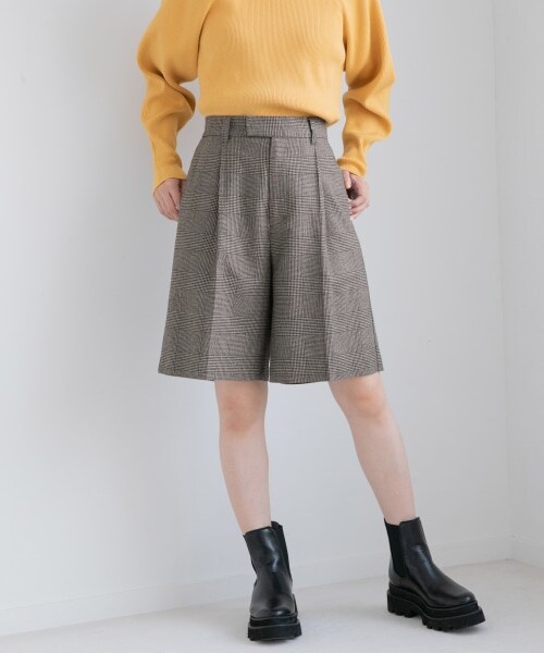 LOWRYS FARM（ローリーズファーム）の「ウールＭＩＸショートパンツ（パンツ・グレー/ベージュ・F）」の2枚目の写真