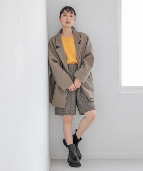 LOWRYS FARM（ローリーズファーム）の「ウールＭＩＸショートパンツ（パンツ・グレー/ベージュ・F）」の3枚目の写真