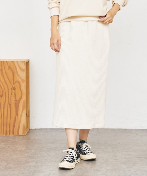 BONbazaar（ボンバザール）の「ストライプキルトスカート（スカート・レディース・オフホワイト/グレー/ネイビー・40）」の2枚目の写真