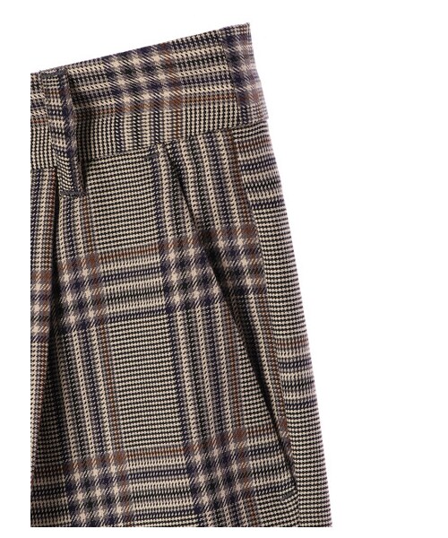 earth music&ecology(アースミュージックアンドエコロジー)の「チェックセミフレアパンツ(パンツ・チェックブルー/チェック・S/M)」の22枚目の写真