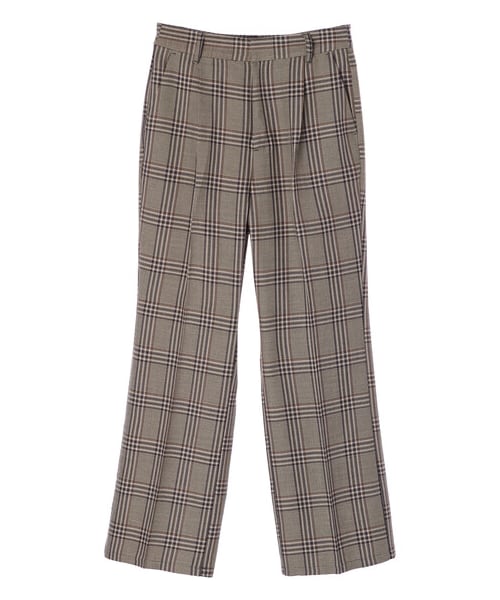 earth music&ecology(アースミュージックアンドエコロジー)の「チェックセミフレアパンツ(パンツ・チェックブルー/チェック・S/M)」の16枚目の写真