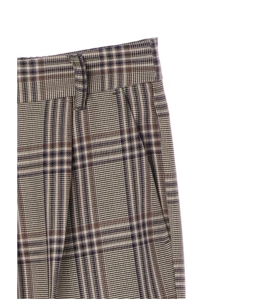 earth music&ecology(アースミュージックアンドエコロジー)の「チェックセミフレアパンツ(パンツ・チェックブルー/チェック・S/M)」の19枚目の写真