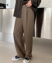 DHOLIC STYLE | [crushj] タックルーズスラックスパンツ(スラックス)
