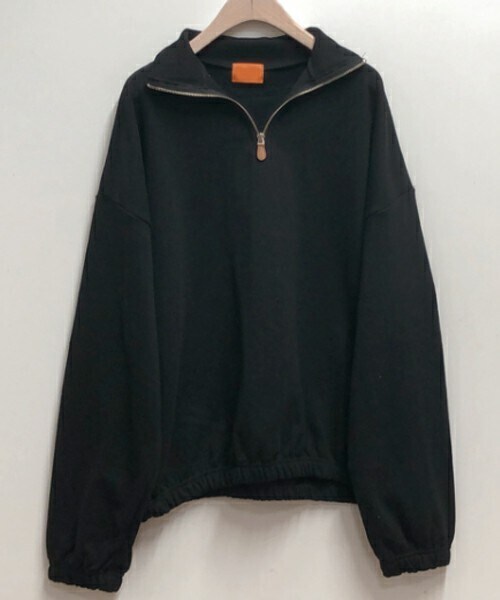 DHOLIC STYLE（ディーホリックスタイル）の「[naturalmind] ハーフジップゴムヘムスウェット（スウェット・レディース・ホワイト/ブルー/ブラック・FREE）」の2枚目の写真