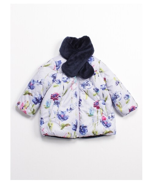 ベビー]ペイントフラワープリントリバーシブルブルゾン