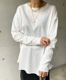 DouDou | 袖リブロンT(Tシャツ/カットソー)