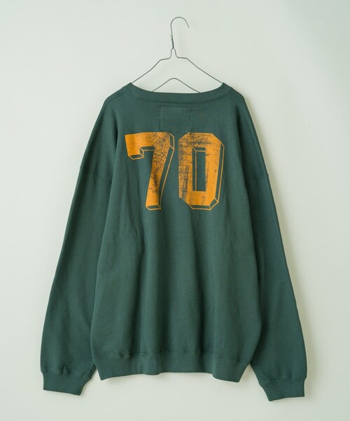 Kastane(カスタネ)の「U.S COTTON LOGO SWEAT CREW(Tシャツ/カットソー・レディース・グリーン/パープル/ピンク/チャコールグレー・F)」の1枚目の写真