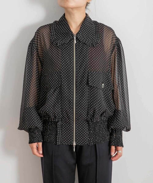 MASU see through bomber jacket