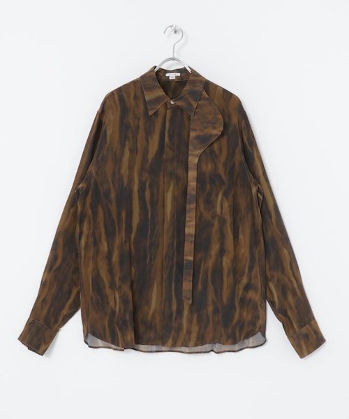 MASU(エムエーエスユー)の「MASU FUR PRINT SILK SHIRTS(その他・メンズ・BROWN/WHITE・44/46)」の1枚目の写真
