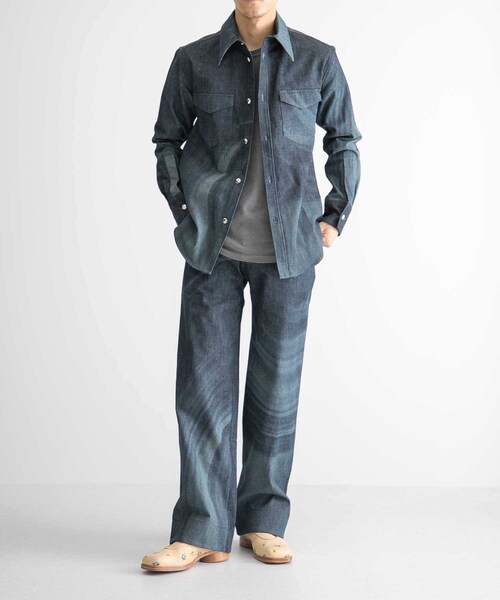 【MASU 21AW】marble jeans マーブルデニムパンツ　サイズ46