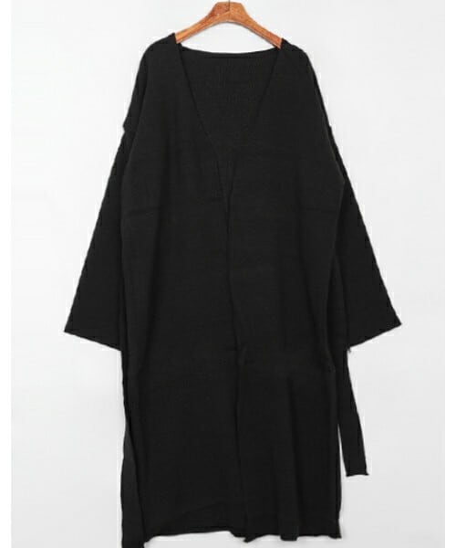 DHOLIC STYLE（ディーホリックスタイル）の「[heyboo] ストラップ付ロングカーディガン（カーディガン/ボレロ・レディース・ベージュ/ブラック/グレー/ブラウン・FREE）」の2枚目の写真