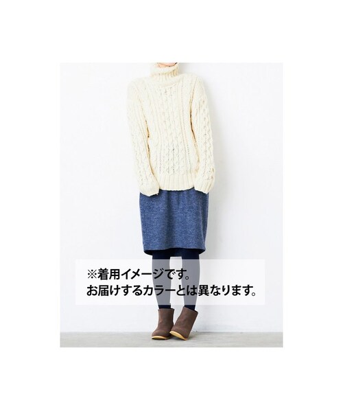 haco!（ハコ）の「＆スロウ　ウール混のタートルアランニット：ネイビー（ニット/セーター・レディース・Various・S /M /L /LL/MT）」の3枚目の写真